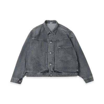 A.PRESSE Vintage Gray Denim Jacket "Grey"