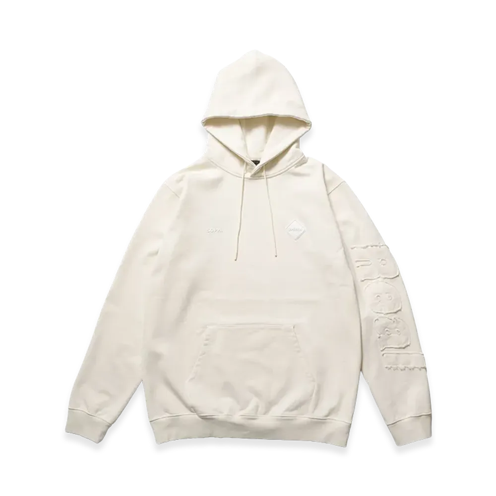 F.C.Real Bristol Cut-Off Logo Sweat Hoodie "Off White"