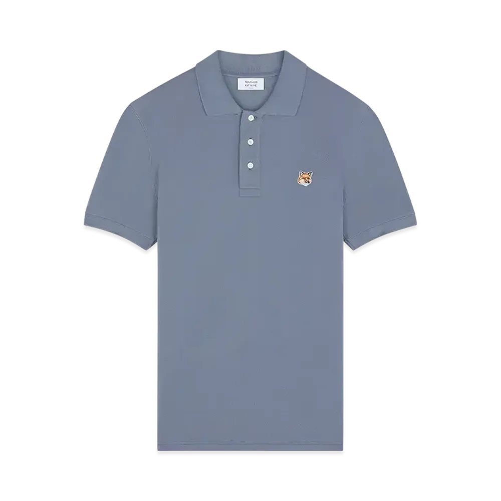 Maison Kitsune Fox Head Patch Regular Polo "Moonlight Blue"