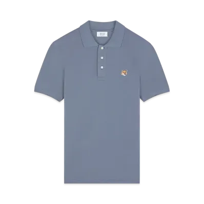 Maison Kitsune Fox Head Patch Regular Polo "Moonlight Blue"