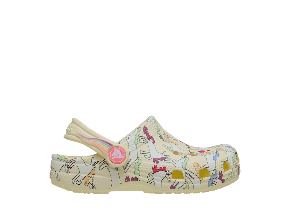 Crocs PS Classic Unicorn Graphic Clog "Yellow Light"