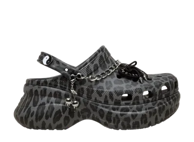 Crocs Women's Bae Leopard Clog "Black"