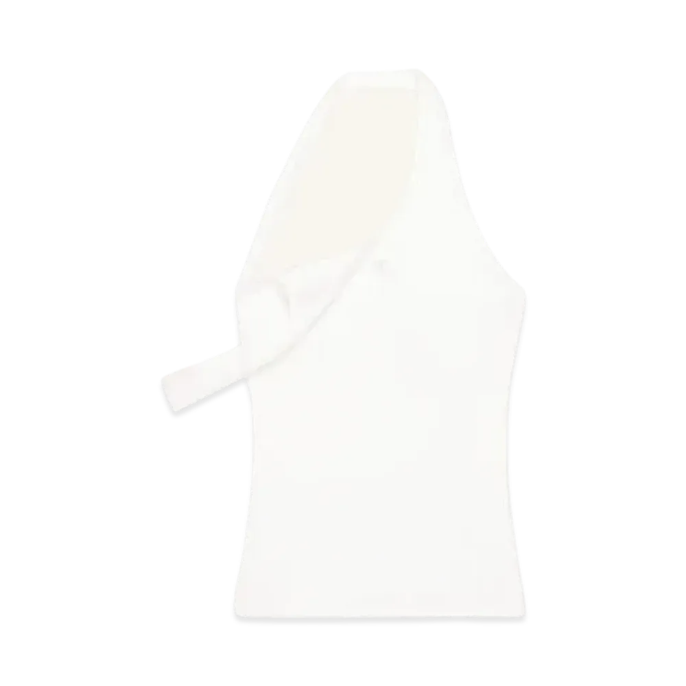 Courreges Asymmetric Rib 90'S Tank Top "Heritage White"