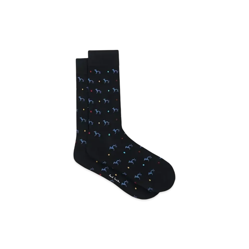 Paul Smith Dogs Casual Socks "Black"