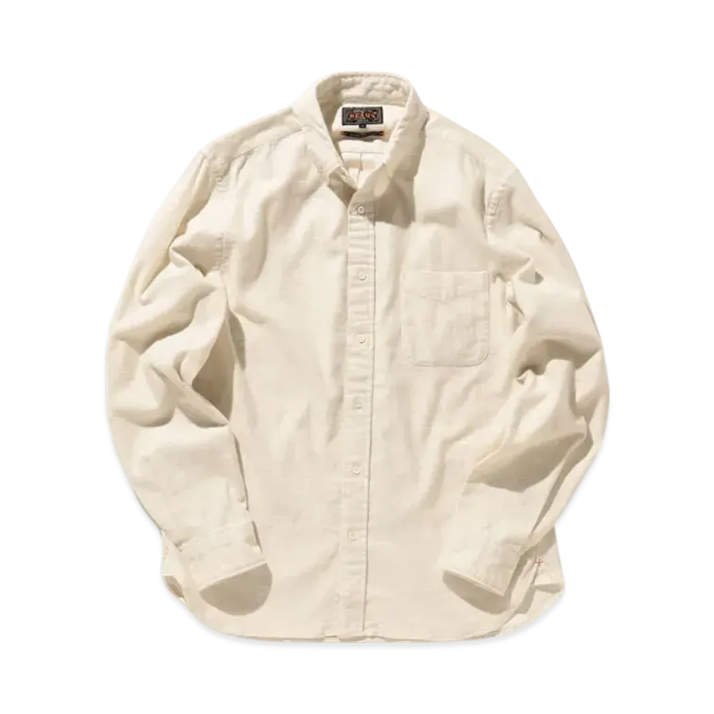 BEAMS B.D. Flannel Solid "OffWhite"