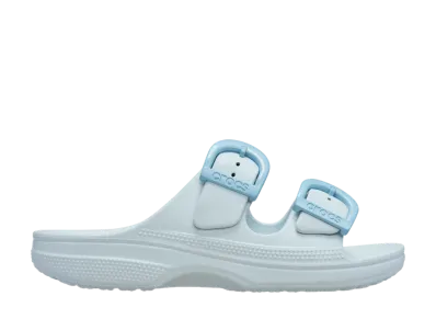 Crocs Women's Saturday Enamel Buckle Sandal "Vapor Ice"