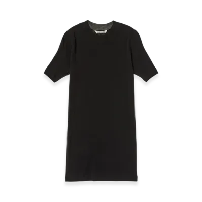 AURALEE Giza Super High Gauge Sheer Rib T-Shirt "Black"