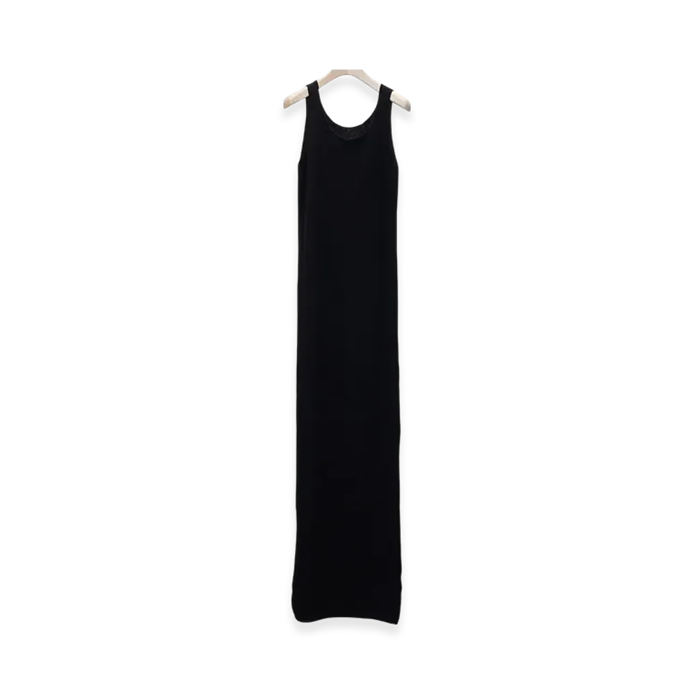 COMOLI FOAM Sleeveless Knit Dress SS25 "Black"