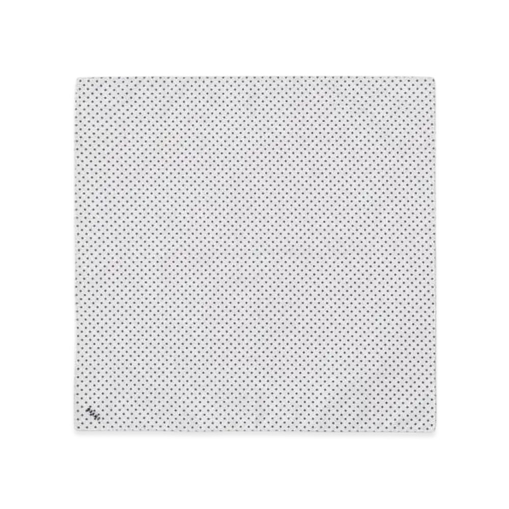 BEAMS Dot Handkerchief "White/Navy"