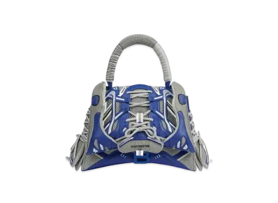 BALENCIAGA Women's Sneakerhead Medium Top Handle Bag "Blue/Grey"