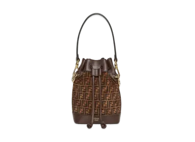 FENDI Mon Tresor Leather Mini-Bag With FF Print "Brown"