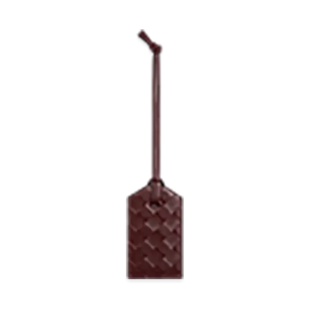 Bottega Veneta Intrecciato Tag Holder On Strap "Madder Brown"