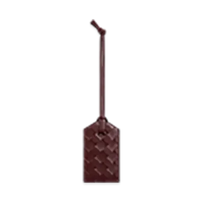 Bottega Veneta Intrecciato Tag Holder On Strap "Madder Brown"