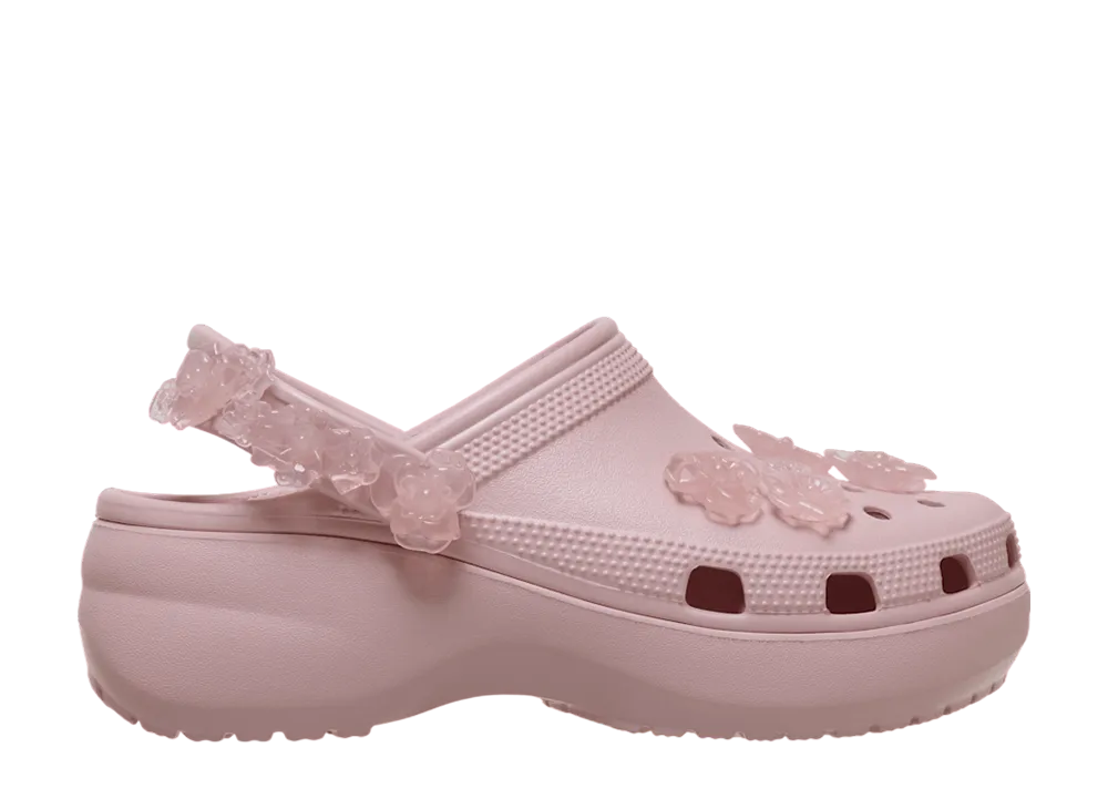 Crocs Women's Classic Platform Translucent Floral "Cotton Candy"