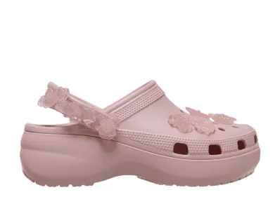 Crocs Women's Classic Platform Translucent Floral "Cotton Candy"
