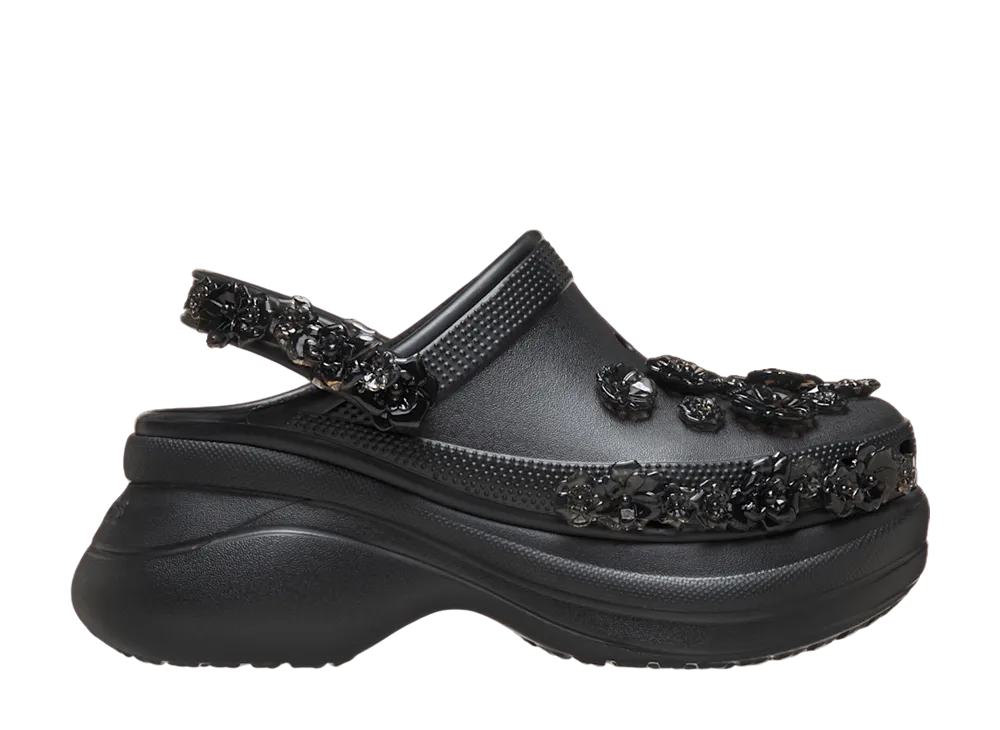 Crocs Women's Bae Translucent Floral Clog "Black"