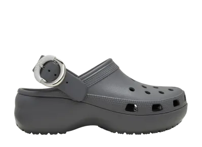 Crocs Women's Classic Platform Dipped Buckle Clog "Carbon"