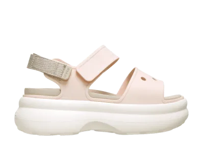 Crocs Women's Soho Shimmer Y Strap Sandal "Peach Ice/Frappe/Chalk"