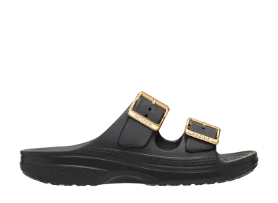 Crocs Women's Metallic Buckle Saturday Sandal "Black"