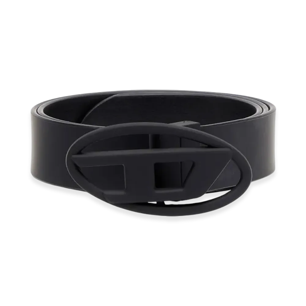 Diesel B-1Dr W Rev Ii 30 Reversible Belt In Rubberized Leather "Black"