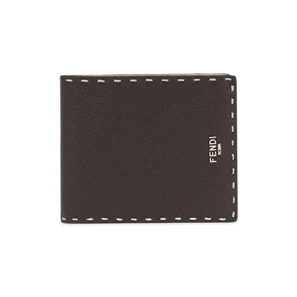 FENDI Leather Selleria Wallet "Dark Brown"
