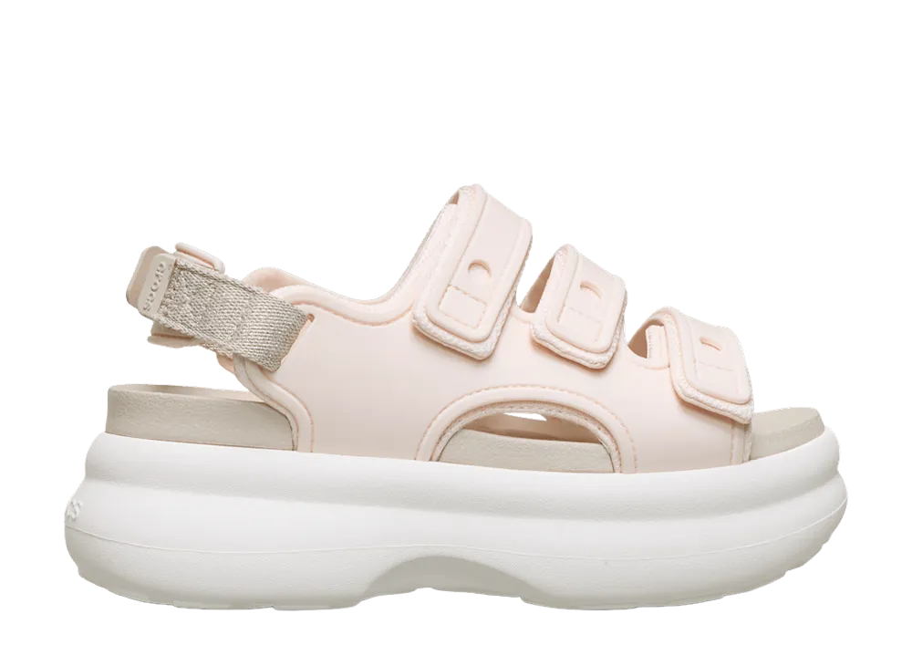 Crocs Women's Soho Shimmer Sport Sandal "Peach Ice/Frappe/Chalk"