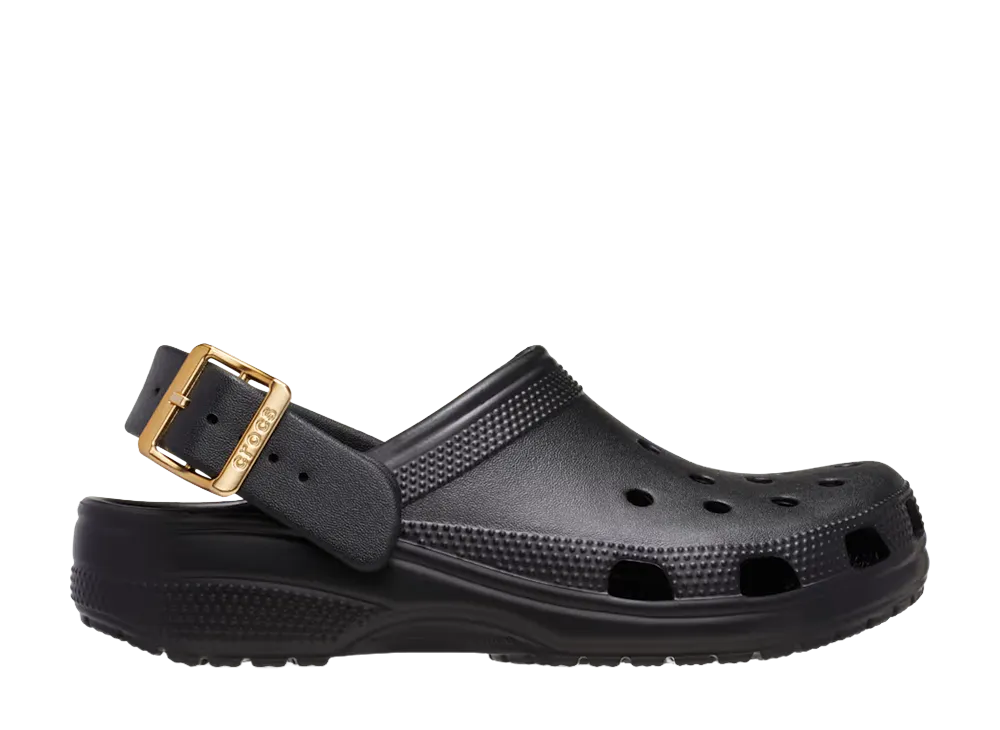 Crocs Classic Metallic Buckle Clog "Black"