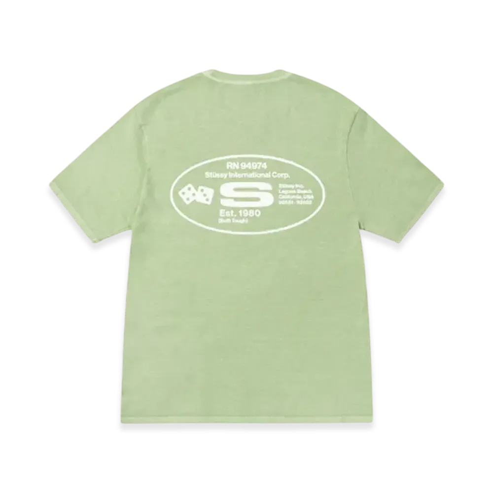 Stussy Oval Corp Tee Pigment Dyed "Sage"