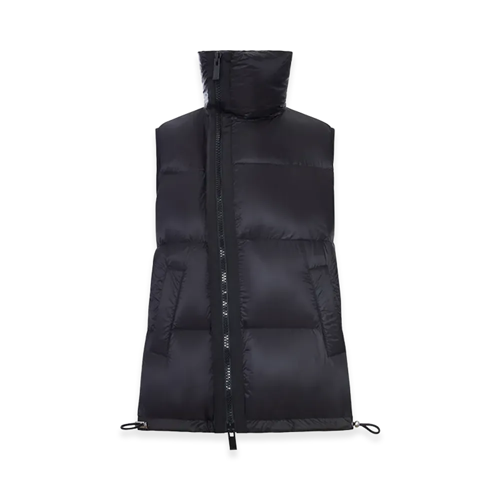 sacai Women's Nylon Vest with High Collar and Drawstring "Black"
