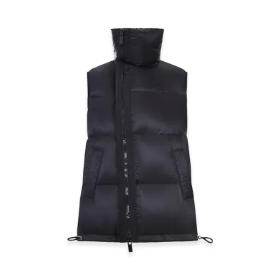 sacai Women's Nylon Vest with High Collar and Drawstring "Black"