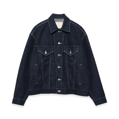 Graphpaper minus Recycled Cotton Denim Trucker Jacket "Rinse"