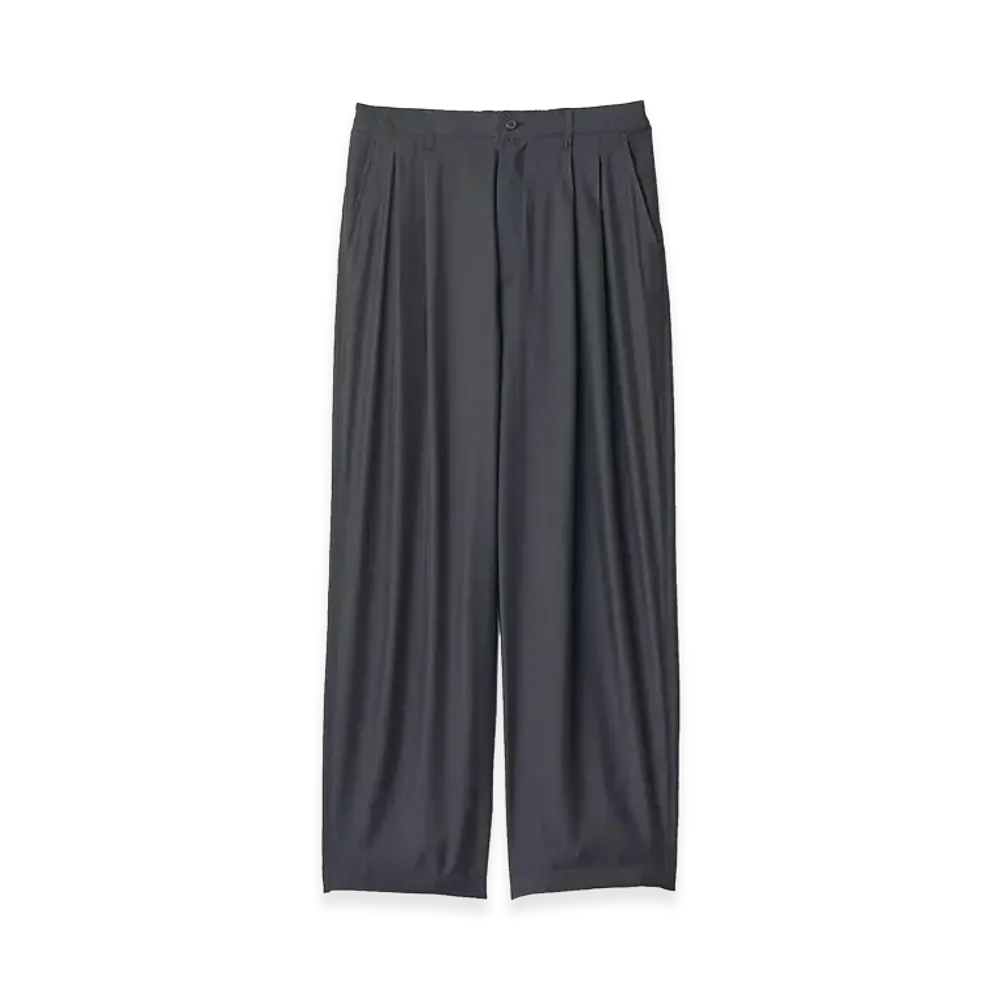 ssstein Cupro Twill Wide Easy Trousers "Black"