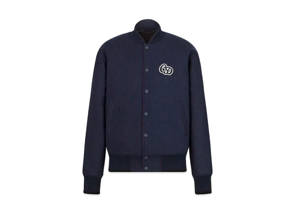 Dior Men's Atelier Blouson Varsity Jacket "Blue"