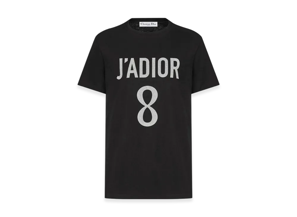 Dior Women's Linen Cotton Jersey J'Adior 8 T-Shirt "Black"