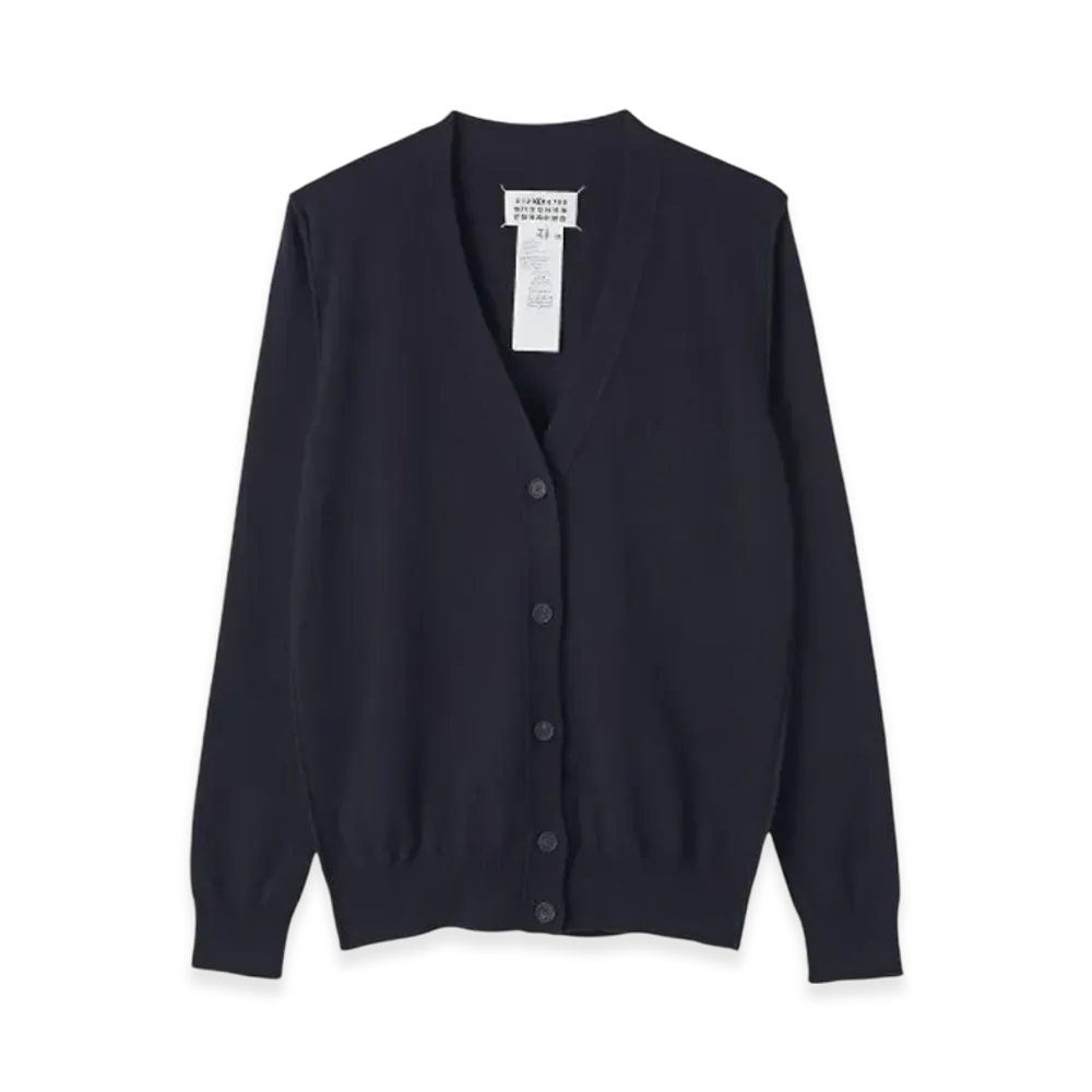 Maison Margiela Women's Back Stitch Cardigan "Navy"