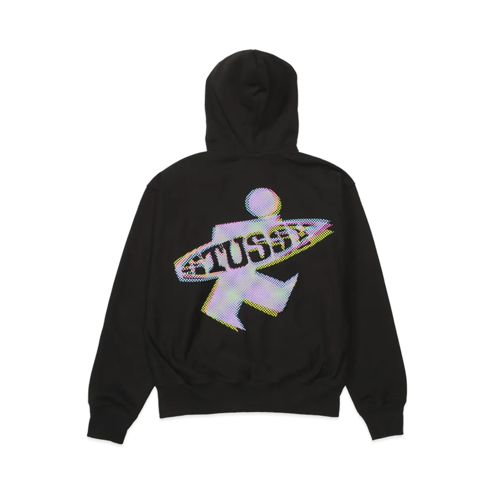 Stussy Dot Surf Puff Print Zip Hoodie "Black"