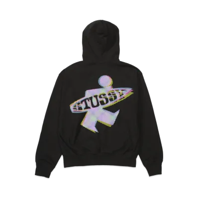 Stussy Dot Surf Puff Print Zip Hoodie "Black"