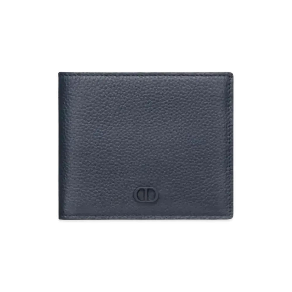 Dior Grain Cower CD Icon Logo Wallet "Navy Blue"