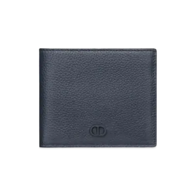 Dior Grain Cower CD Icon Logo Wallet "Navy Blue"