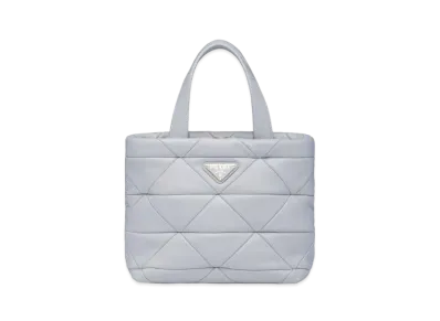 PRADA System Nappa Leather Patchwork Tote "Blue"