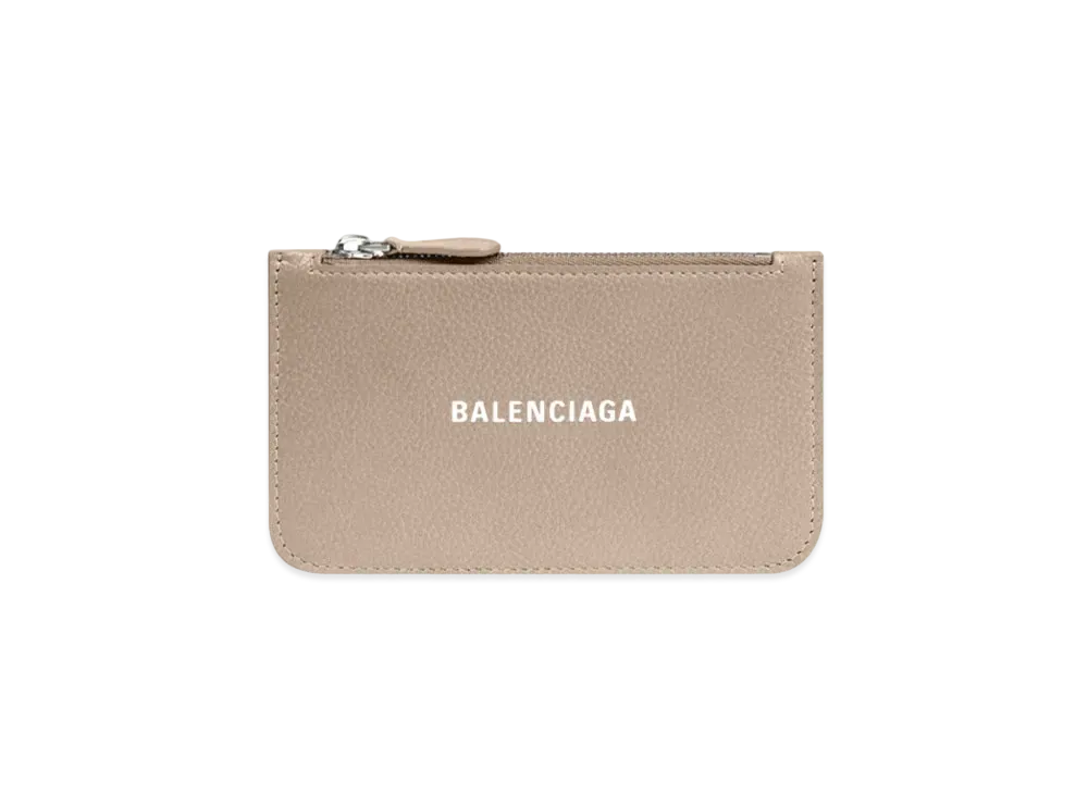 BALENCIAGA Cash Large Long Coin And Card Holder in Mink "Beige"