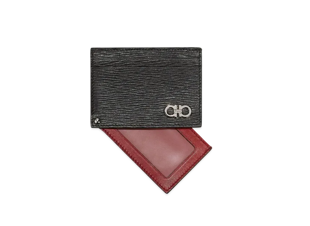 Salvatore Ferragamo Card Case "Black/Red Ferragamo"