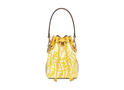 FENDI Mon Tresor Glazed Canvas Mini-Bag "Yellow"
