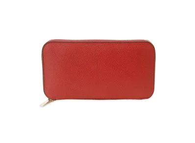 Valextra Round Zip 12 Card "Red"