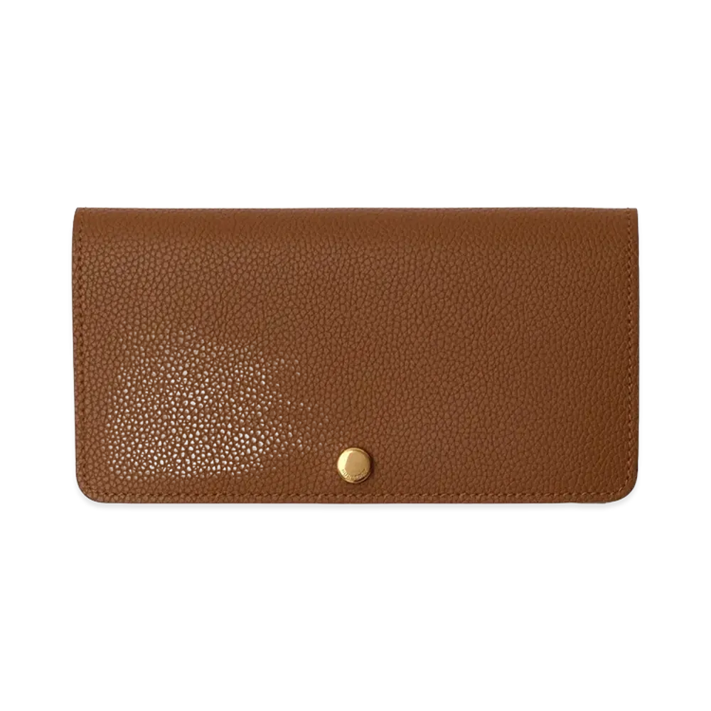 Burberry Women's Leather Continental Wallet "Tawny Brown"
