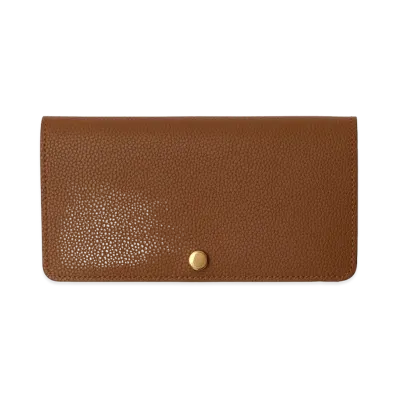 Burberry Women's Leather Continental Wallet "Tawny Brown"