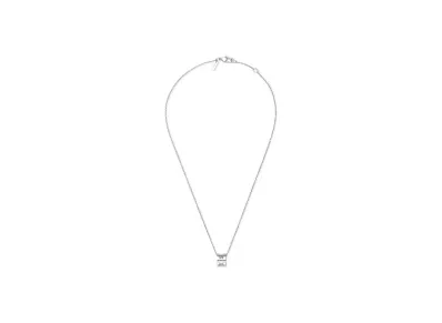 GUCCI Icon Twill Necklace "White Gold"