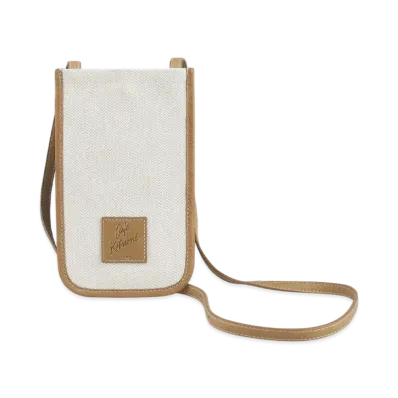 Maison Kitsune Cafe Kitsune Iphone Holder On Strap "Tapioca"