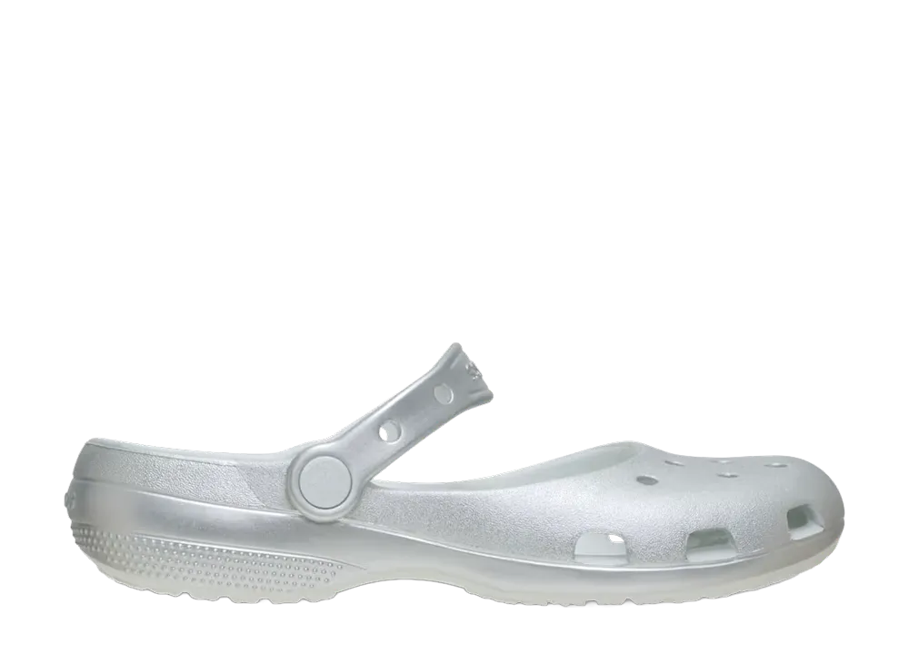 Crocs Women's Classic Tinted Metallic Ballet "Silver"