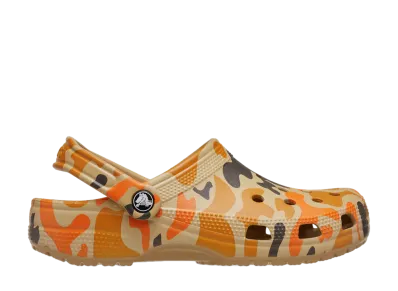 Crocs Classic Duck Camo Clog "Tan/Shocking Orange"